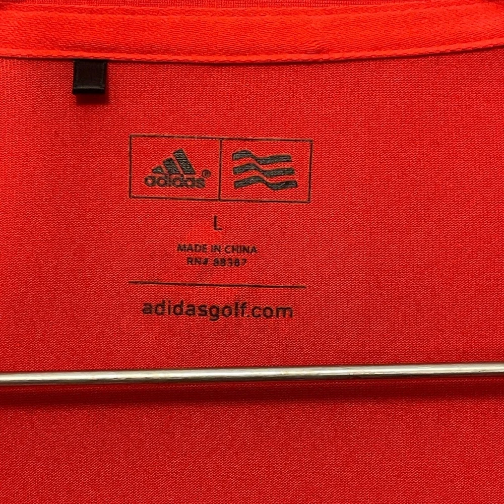 adidas Men Adizero Golf Colorful Quick Dry Wick Short Sleeve Polo Shirt L Orange